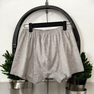 Caleçon Homme 100% Coton – Gris Clair – Confort et Respirabilité