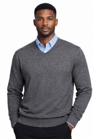Pull Homme Gris ColV – Laine Italienne | SFAN Plus