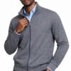 Pull Homme Gris Zippé – Laine Italienne | SFAN Plus